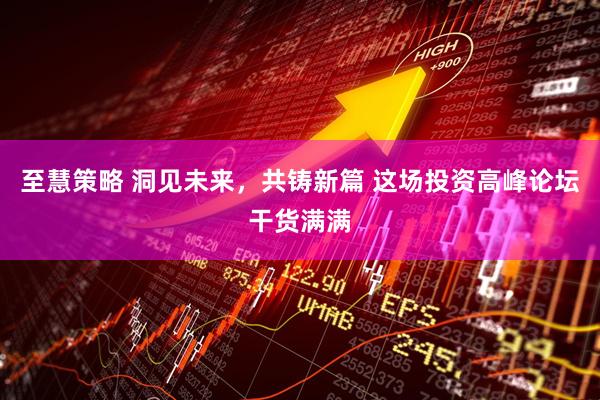 至慧策略 洞见未来，共铸新篇 这场投资高峰论坛干货满满